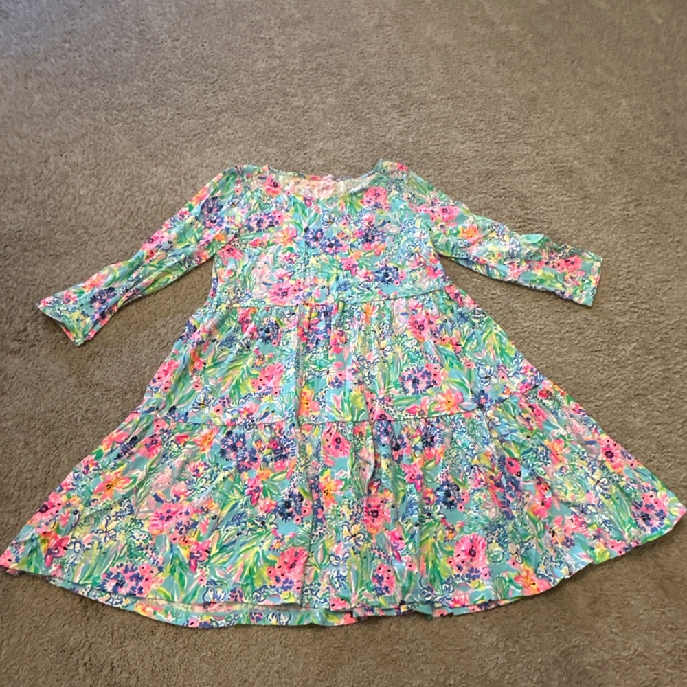 Lilly Pulitzer Floral Tiered Dress WOMENS MEDIUM
